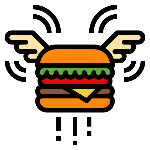 hamburguesa mynamepong Lineal Color icono