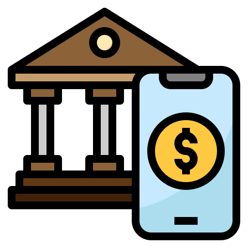 Мобильный банкинг mynamepong Lineal Color иконка