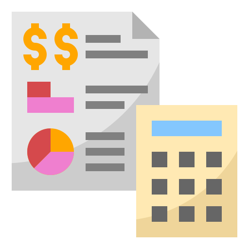 Financial statement mynamepong Flat icon