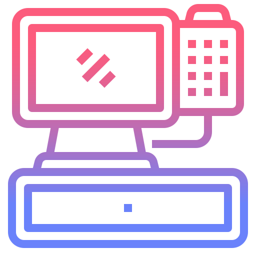 출납원 기계 Nhor Phai Lineal Gradient icon