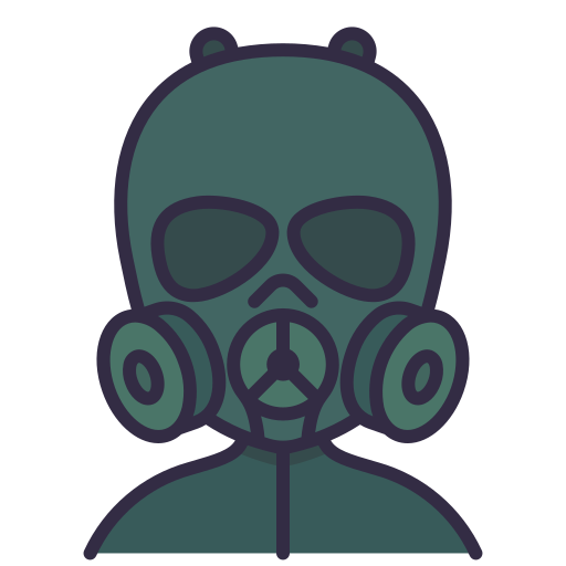 Gas mask Victoruler Linear Colour icon