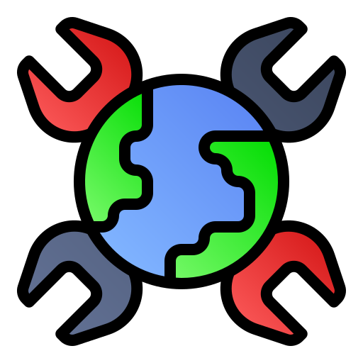 World Generic Lineal Color Gradient icon