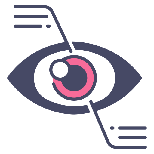 Бионический глаз MaxIcons Lineal color иконка