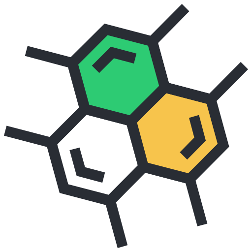 Molecule Generic Outline Color icon