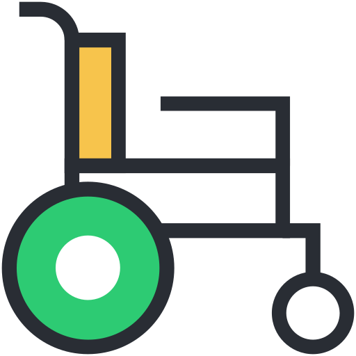 바퀴 달린 의자 Generic Outline Color icon