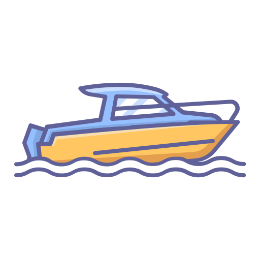 スピードボート Generic Outline Color icon