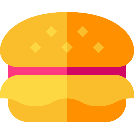 Hamburger Basic Straight Flat icon