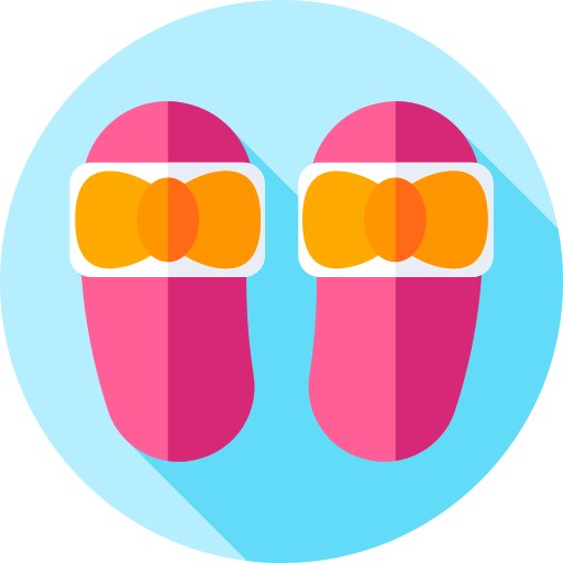 Slippers Flat Circular Flat icon