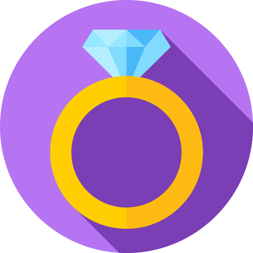 ダイアモンドの指輪 Flat Circular Flat icon