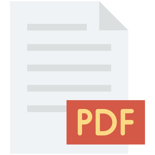 pdf bestand Creative Stall Premium Flat icoon