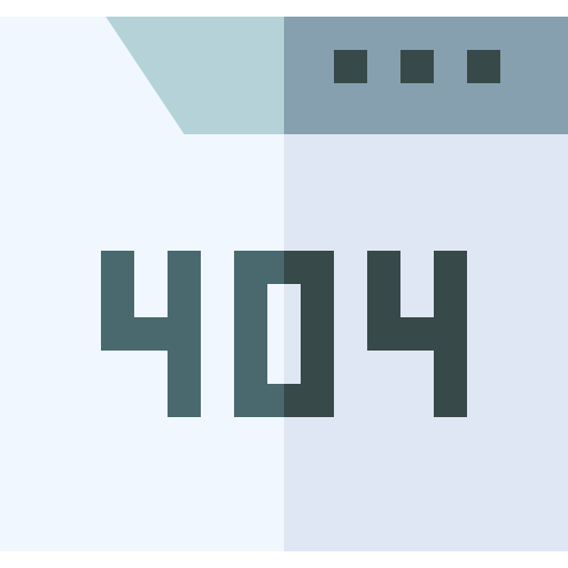 404 오류 Basic Straight Flat icon