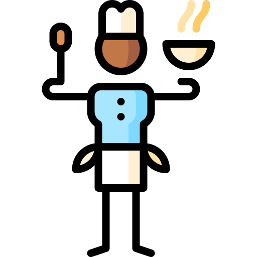 料理 Puppet Characters Lineal Color icon