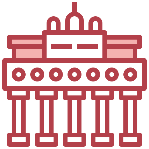 Brandenburg gate Surang Red icon