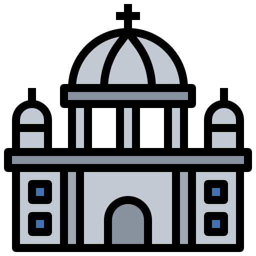 kathedraal van berlijn Surang Lineal Color icoon
