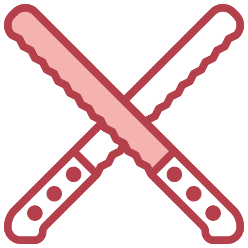 Bread knife Surang Red icon