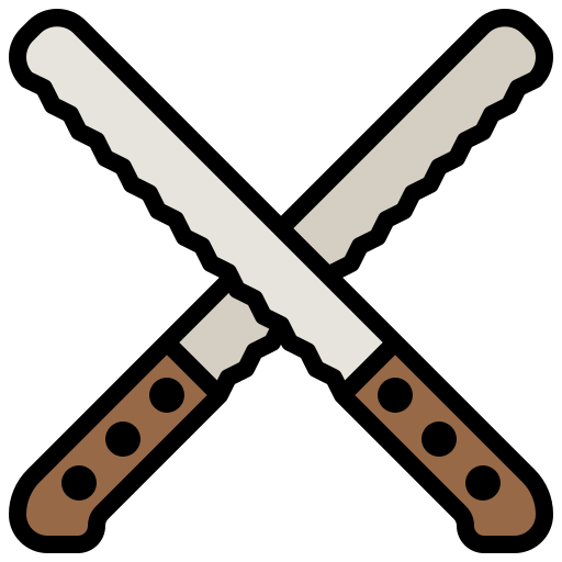 cuchillo para el pan Surang Lineal Color icono
