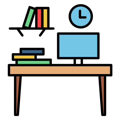 tavolo da ufficio Generic Outline Color icona