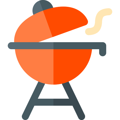 barbecue Basic Rounded Flat icoon