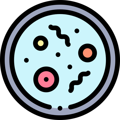 細菌 Detailed Rounded Lineal color icon