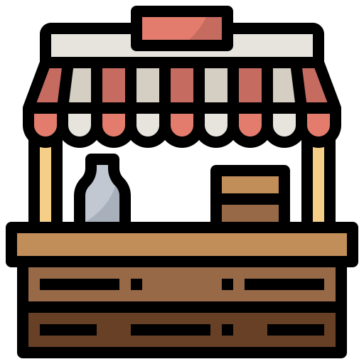 Продовольственный киоск Surang Lineal Color иконка