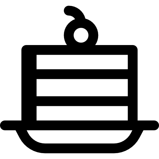 Кусок пирога Basic Rounded Lineal иконка