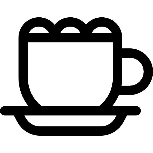 café com leite Basic Rounded Lineal Ícone