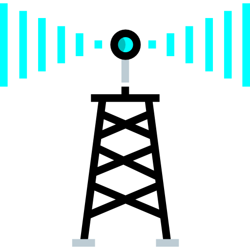 antena parabólica Detailed Straight Lineal color Ícone