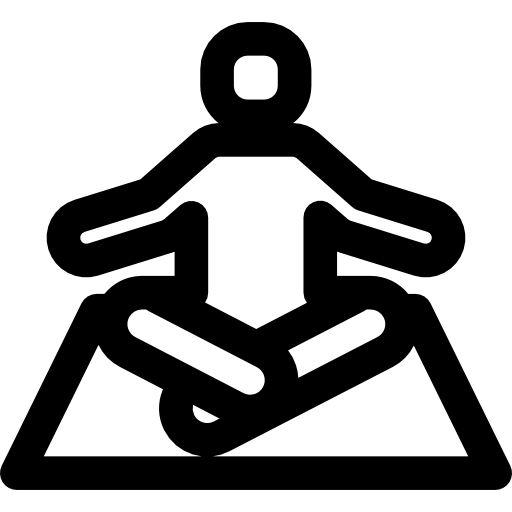 Lotus position Basic Rounded Lineal icon