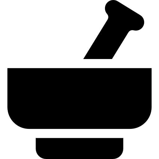 mortero Basic Rounded Filled icono