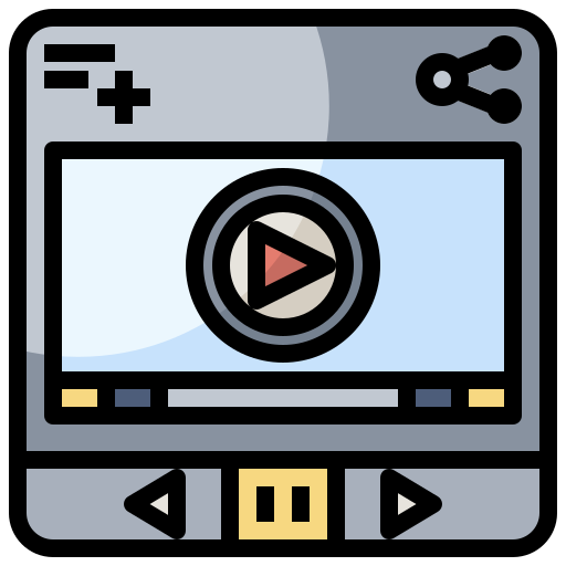 Video player Surang Lineal Color icon
