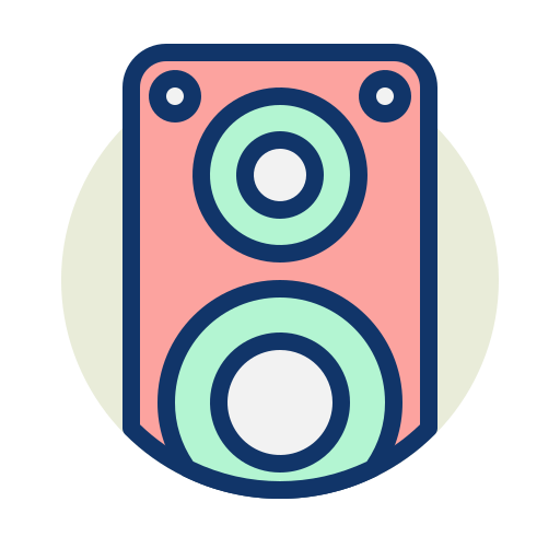 Loudspeaker Generic Outline Color icon