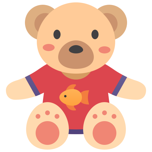 Teddy bear Amethys Design Flat icon