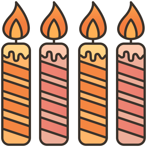 Candles Amethys Design Lineal Color icon