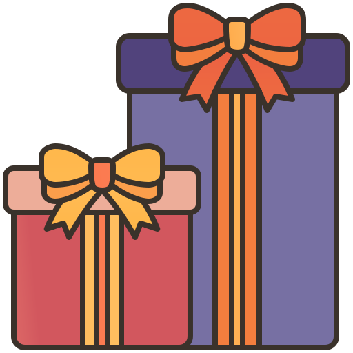 Gift box Amethys Design Lineal Color icon