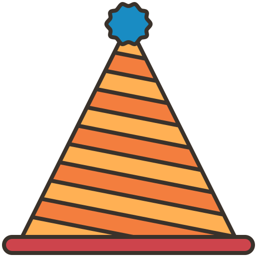 Party hat Amethys Design Lineal Color icon