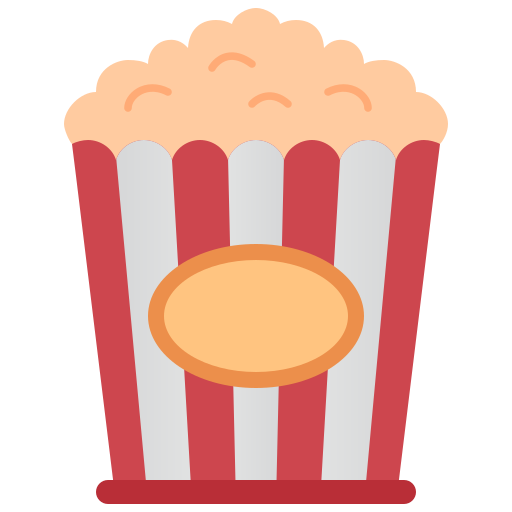 scatola di popcorn Amethys Design Flat icona