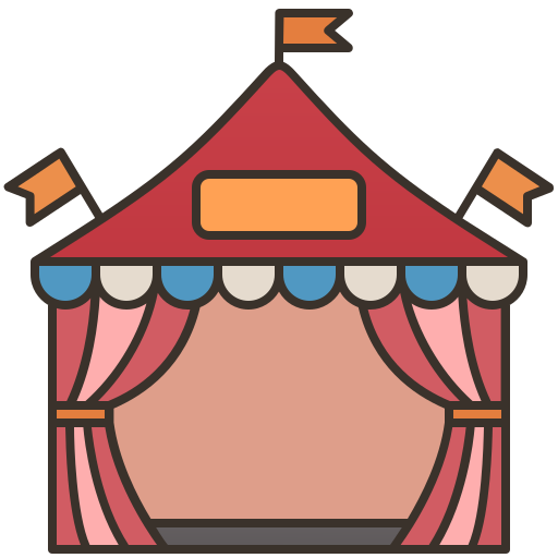 Circus tent Amethys Design Lineal Color icon