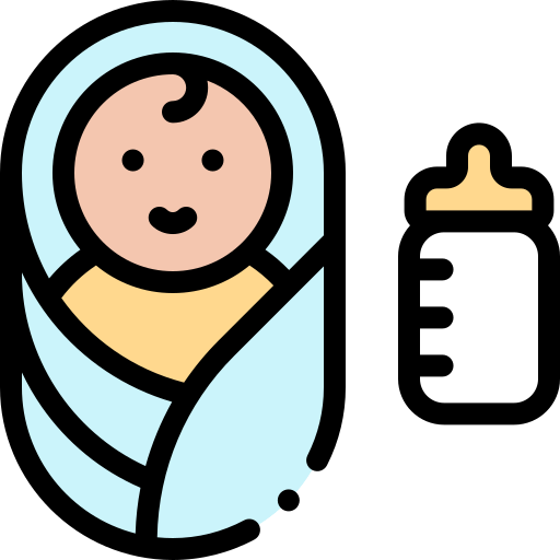 Baby Detailed Rounded Lineal color icon