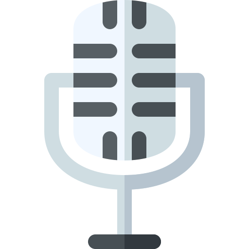 micrófono Basic Rounded Flat icono