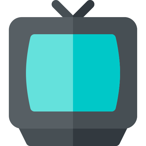 vecchio televisore Basic Rounded Flat icona