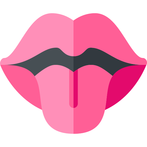 lengua fuera Basic Rounded Flat icono