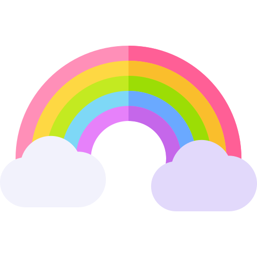 arco iris Basic Rounded Flat icono