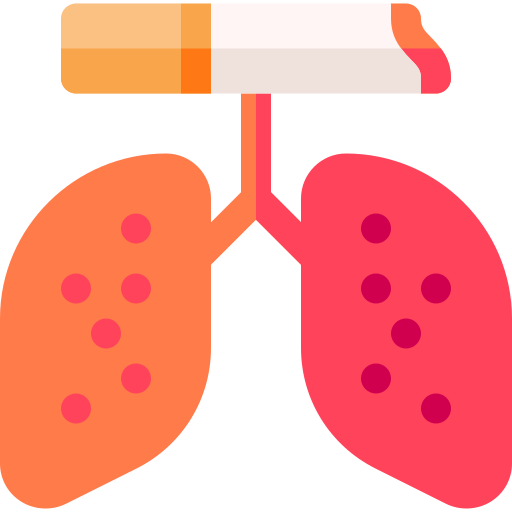 Lung cancer Basic Rounded Flat icon