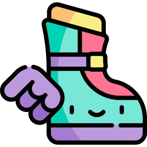 Волшебный ботинок Kawaii Lineal color иконка
