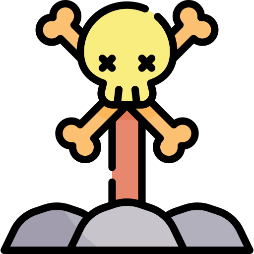 cráneo Kawaii Lineal color icono