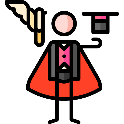 Magician Puppet Characters Lineal Color icon