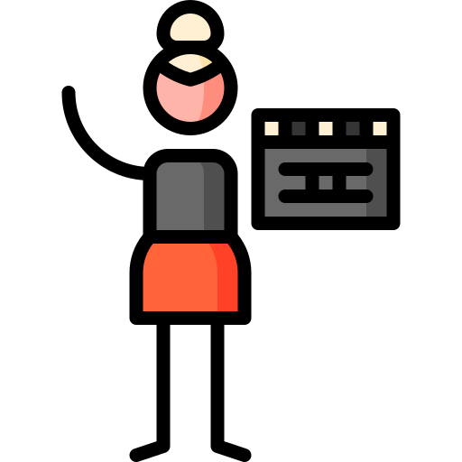 Cinema Puppet Characters Lineal Color icon