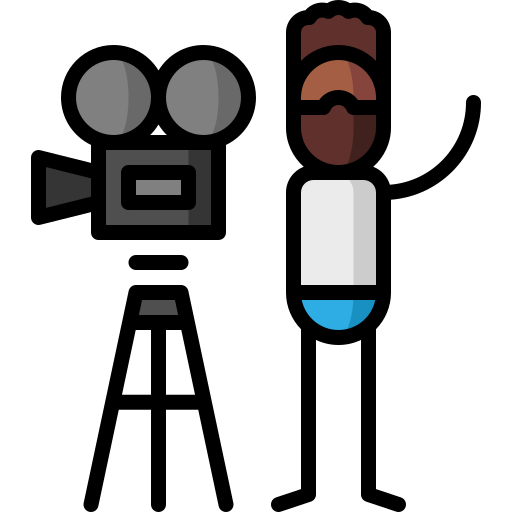 비디오 카메라 Puppet Characters Lineal Color icon