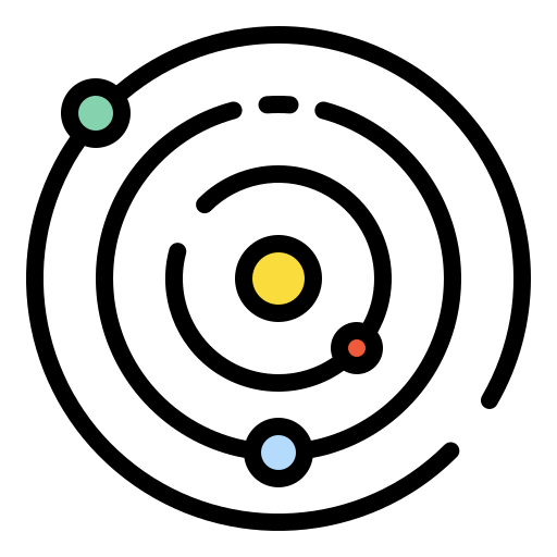 太陽系 Generic Outline Color icon