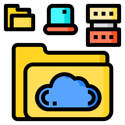 File storage Catkuro Lineal Color icon